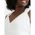 thumbnail image 3 of Terra & Sky Women's Plus Black Label Handkerchief Hem Midi Dress, Sizes 0X-4X, 3 of 4