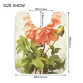 thumbnail image 5 of 2 Piece Bathroom Rugs Set Shaggy Toilet Base Mat 16x24 and 20x24 U Shape Soft Contour Rug Absorbent Non Slip Flowers Peony Leaves, 5 of 9