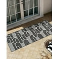 thumbnail image 3 of Unique Loom Outdoor Modern Collection Area Rug - Mod (2' x 8' Runner Black and White), 3 of 10