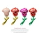 thumbnail image 2 of Globos de aluminio, 4 unidades, con forma de rosa, rojo, rosa, dorado y morado, 2 of 2