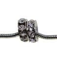 thumbnail image 4 of 20pcs Rondelle Spacer Beads 7mm Large Hole Rhinestone Metal Beads For, 4 of 8