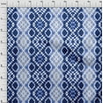 thumbnail image 3 of oneOone Viscose Jersey Indigo Blue Fabric Geometric Shibori Dress Material Fabric Print Fabric By The Yard 60 Inch Wide, 3 of 5