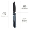 thumbnail image 5 of CRKT Counterpart Everyday Carry Folding Knife with Crossbar Lock: Black 12C27 Steel Plain Edge Blade, Gray Glass-Reinforced Nylon Handle, K430GKP, 5 of 5