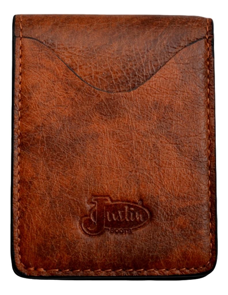 JUSTIN Justin Western Wallet Men ID Window Basic Leather Dakota