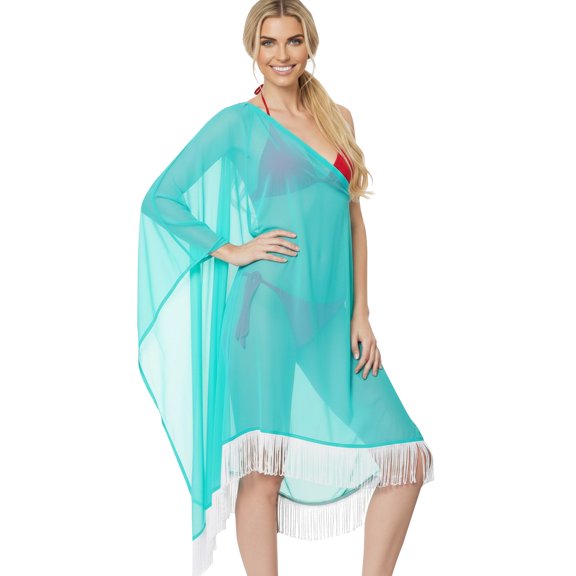 HAPPY BAY Women's Beachwear Swimsuit Coverups for Women Summer Swim Beach Dress Cover ups for Swimwear Women Loose Flowy Bathing Suit 1X-2X Shamrock, Solid