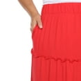 thumbnail image 5 of White Mark Women’s Plus Size Soft Tiered Maxi Skirt, 5 of 6
