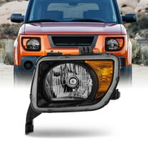 AKKON - Fit 2007-2008 Honda Element 07-08 OE Style Halogen Headlight Headlamp Black Housing Driver Left Side Replacement Direct Fit Assembly