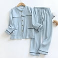 thumbnail image 2 of Xmarks Toddler Baby Boy Girl Clothes 2-Piece Cotton Outfit Long Sleeve Button Down/Up Shirt + Straight Pants Clothing Sets 3-10T, 2 of 4