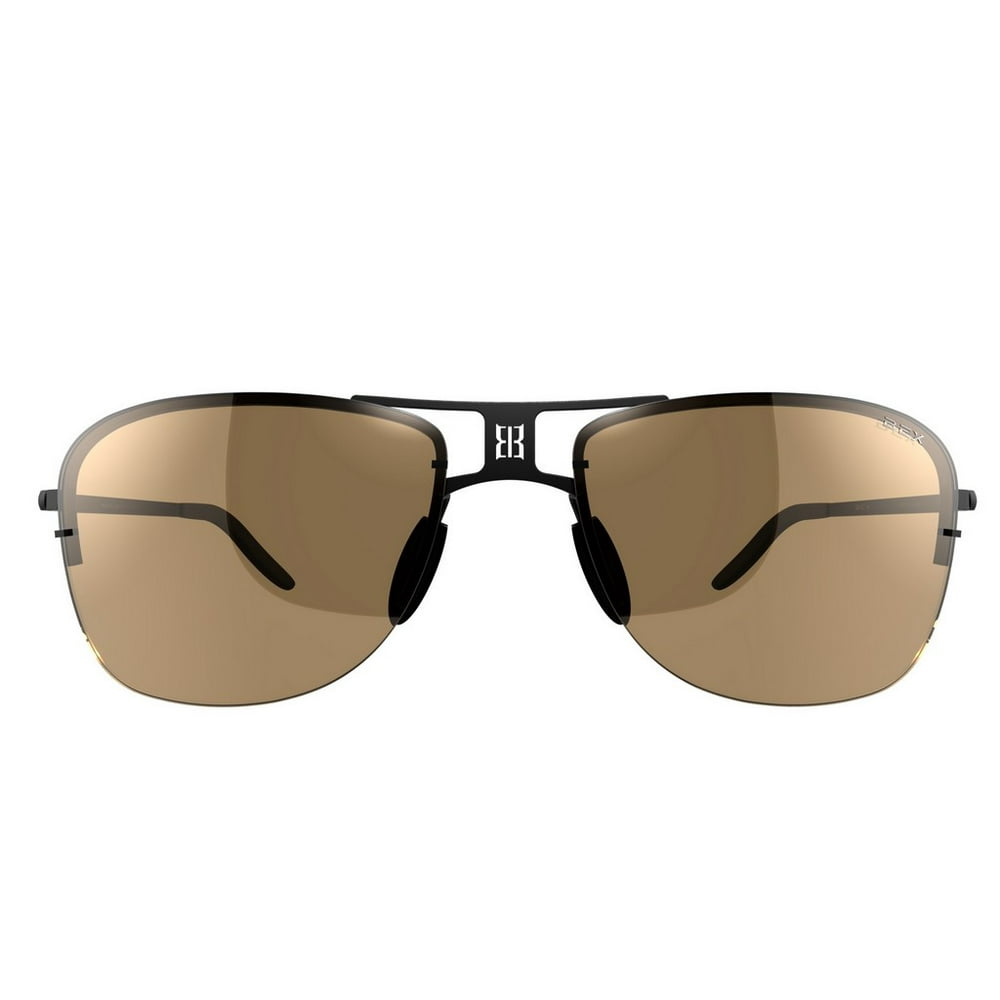 BEX Bex Sunglasses Grayfyn Titanium Lightweight Polarized Black Brown