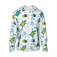 thumbnail image 2 of Lsque Cartoon Sea Creatures UPF 50+ Lightweight Sun Protection Men's Women's Long Sleeve Shirt, Hoodie Performance -Large, 2 of 9