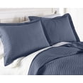 thumbnail image 2 of Chezmoi Collection Yuma 3-Piece Modern Stitched Solid Reversible 100% Soft Washed Cotton Quilt Set, 2 of 4