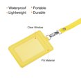 thumbnail image 3 of Uxcell Badge Holder 11x7.4cm Vertical PU ID Card Holder with Rivet Detachable Neck Lanyard Yellow, 3 of 6
