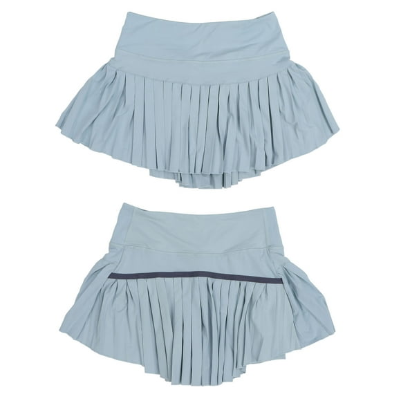 Falta Plisada Los Pantalones Cortos De Tenis De Malla Transpirable Para Mujeres Azul Claro Adecuado Para Correr Playa