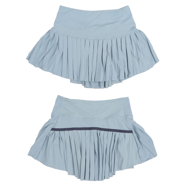 Falta Plisada Los Pantalones Cortos De Tenis De Malla Transpirable Para Mujeres Azul Claro Adecuado Para Correr Playa