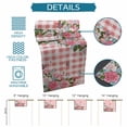 thumbnail image 6 of Pink Spring Floral Table Runner 36 Inches, Watercolor Flowers Butterfly Checkered Bed Runner Dresser Scarves Tabletop for Indoor Outdoor Parties/Ceremony/Banquet, 13"x 36", 6 of 8