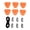Orange, variant on Yajisi Stainless Steel Triangular D Ring Patch Kit with Elastic Cord Hooks for Inflatable Boat Raft Dinghy Kayak Canoe Surfboard Black 6.3in / 16cm High Durability