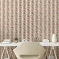 thumbnail image 2 of Ambesonne Floral Abstract Peel & Stick Wallpaper for Home, Vintage Flowery, 13"x72", Beige Vermilion and Grey, 2 of 5