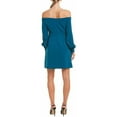 thumbnail image 2 of Jill Stuart Womens Solid Crepe Off-Shoulder Dress, Green, 2, 2 of 2