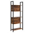 thumbnail image 1 of Benjara BM233372 65 in. 5 Tier Metal Frame Bookcase, Brown & Black, 1 of 5