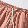 thumbnail image 6 of MRULIC mens shorts Straight Loose Solid Men Drawstring Sports Printed Shorts Runing Color Casual Summer Pants Men's Casual Shorts Men Casual Shorts Pink + XL, 6 of 8
