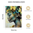 thumbnail image 2 of PIKWEEK  Modern African American WaLL Art,Black Girl with Flowers Butterfly Head Painting, Woman Portrait Canvas Print Artwork for Home Bedroom Bathroom Living Room Decor, 2 of 5