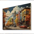 thumbnail image 2 of Designart "St. Louis City in Yellow and Coral" Cityscapes Print on Natural Pine Wood, 2 of 5