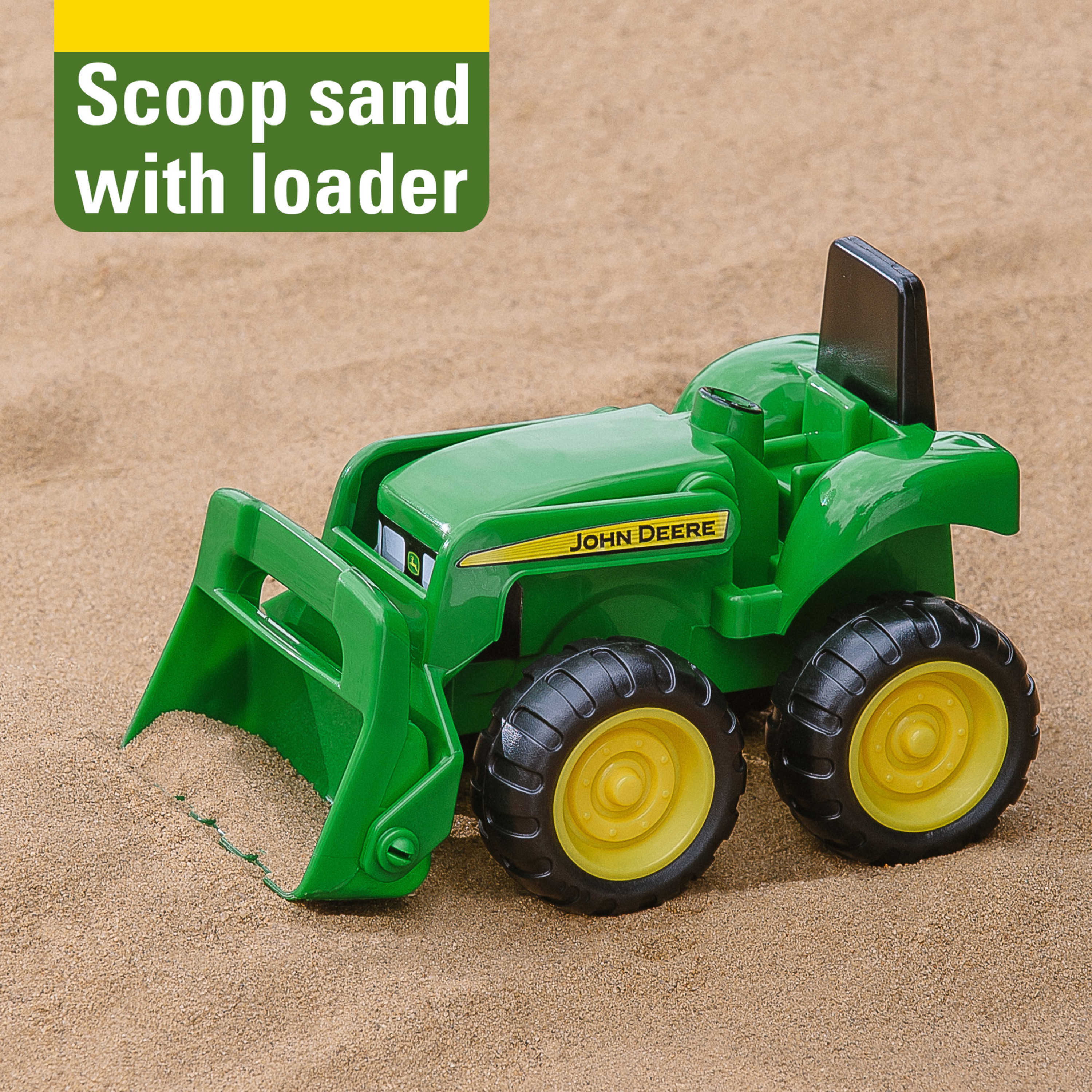 John Deere 6" Sandbox Toy Vehicle Set, Dump Truck and Tractor Toy Vehicles, 2 Pack, Green - image 5 of 13