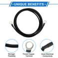 thumbnail image 4 of 1 Pcs Cable Inversor de Batería 10 AWG Gauge 8FT 3/8" Lug Cable de Batería Universal para Automóvil Vehículo Barco RV Solar Cobre Estañado Negro, 4 of 7