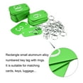 thumbnail image 3 of Aluminum Metal Key Tag, 1-35 Number Tag, ID Tag with Ring 2x1.2inch Green Rectangle Blank for Decoration, 35pcs, 3 of 5