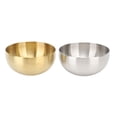 thumbnail image 2 of Cuencos para mezclar ensaladas aislamiento de doble pared fondo cónico duradero dorado y plateado ensaladera de 59 pulgadas de diámetro 2 piezas para cocina para acampar ANGGREK Otros, 2 of 8
