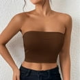 thumbnail image 2 of Womens Tank Tops- Tube Tops for Women Summer Crop Top Basic Casual Bandeau Going Out Strapless Short Shirt, 2 of 4