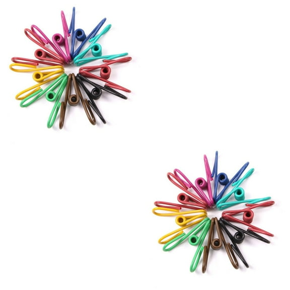 20 Pcs  Multi-purpose Clothes Pegs Steel Wire Towel Clips Clothesline Clothespins (Random Color)