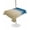 Brown Blue, variant on Outdoor Tablecloth with Umbrella Hole for Patio/Picnic/Party/Camping, Blue Beige Ombre Waterproof Table Cloth Rectangle Table Cover Washable, Contemporary Art Abstract Aesthetics (60"x 102")
