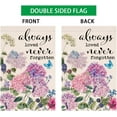 thumbnail image 5 of Spring Hydrangea Garden Flag 12x18 Vertical Double Sided Purple Flowers Welcome Summer Farmhouse Holiday Outside Decorations Burlap Yard Flag BW799, 5 of 6