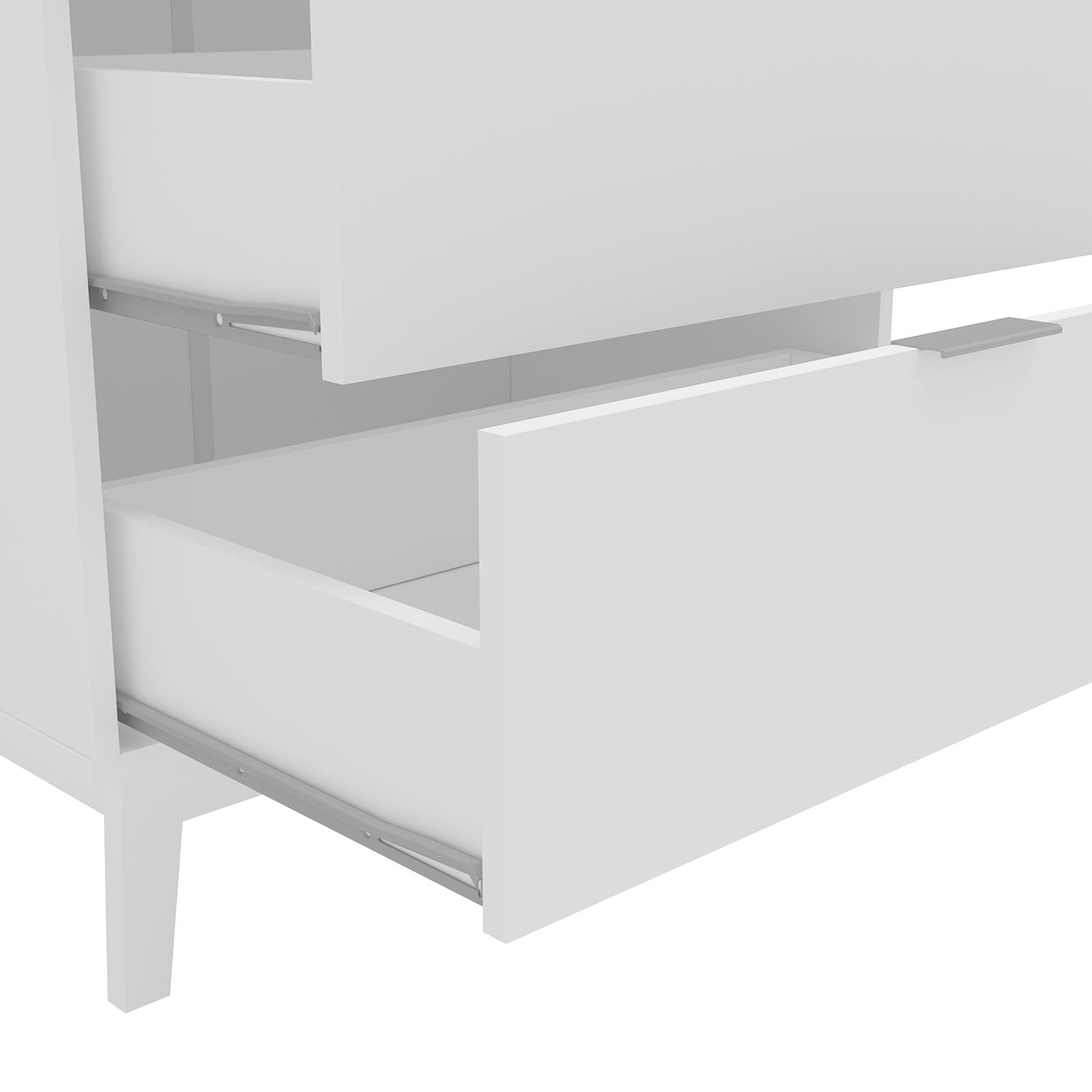 Polifurniture Victoria Modern 3 Drawer Wood Dresser, White