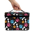 thumbnail image 3 of HELLHERO Effortless Organization Portable Makeup Organizer Case Portable Hanging Organizer Claw Print Bone Pattern 8.86 x 6.5 x 5.9 Inches, 3 of 6