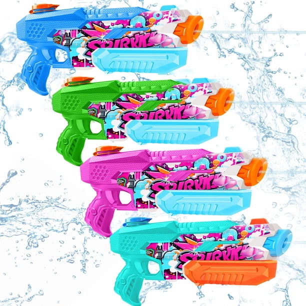 Water Gun Fikamd, paquete de 4 unidades, 600 ml, lanzadores de chorros para niños y adultos