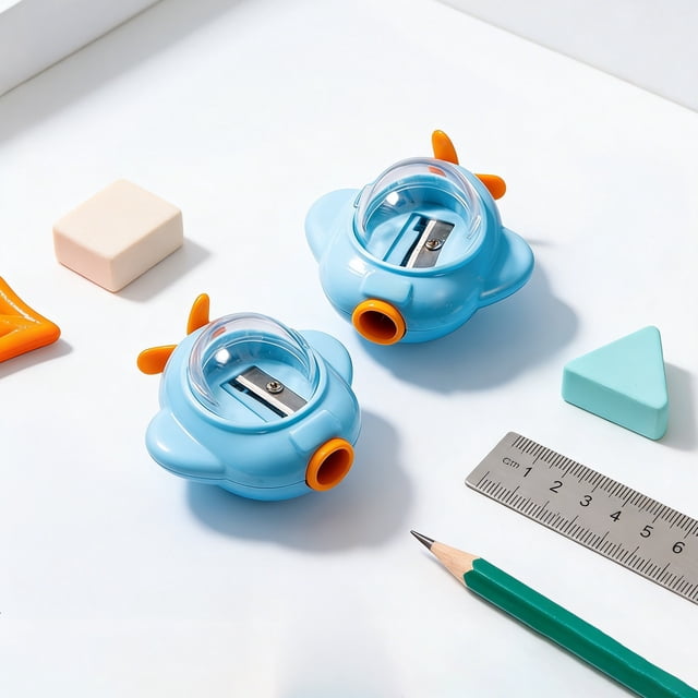 Ohmyroo Submarines Pencil Sharpener 2.3 Inch Multicolor Plastic Portable Hand Tool Classroom Desk Accessory