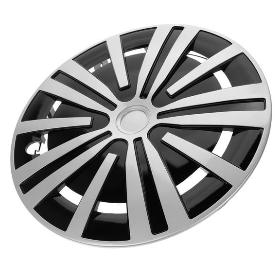 WEAVILUX Weavilux Hubcap Black PP Material Car Wheel Covers Easy Installation 1Pcs