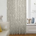 thumbnail image 6 of Gray Green Flowers Sheer Curtains 54 Inches Long, Spring Summer Farmhouse Botanical Light Filering Curtains, Breathable Simi Curtain Privacy Drapes for Kitchen Bathroom Nursery Small Window Treatment, 6 of 9
