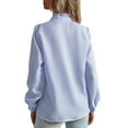 thumbnail image 4 of Baywell Womens Button Down Shirt Office Long Sleeve Work Blouses Tops Lightweight Dress Shirts, 4 of 7