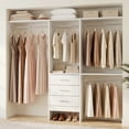 thumbnail image 2 of Homieasy 14.8'' - 48'' W Closet System with Drawers and Hanging Rods(Cut to Fit), White, 2 of 7