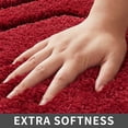 thumbnail image 4 of Extra Thick Bath Linen Rug Set Soft Plush Anti-Slip Bath Mat Water Absorbent Shaggy Polyester for Bathroom Living Room Bedroom Gray 24x36 Inches, 4 of 7
