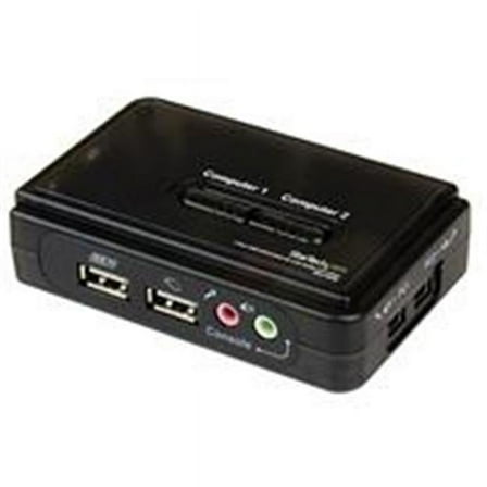 StarTech.com  USB 2 Port USB KVM Switch Kit with Audio & Cables, Black