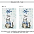 thumbnail image 3 of Winter Garden Flag 12 x 18 Double Sided, Cute Cat Kitten Let Snow Blue Snowflake Welcome Holiday Yard Outdoor House Flags Banner Party Home Decor Christmas Decorations, 3 of 6