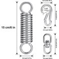 thumbnail image 4 of Spring Hanging Kit 250KG Capacity, 2x M10 Snap Hooks, 1x Suspension Spring and 1x 360 Rotatable ring, for Hammock Swing Chair, 4 of 5