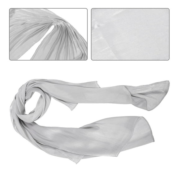 WEUVEB Lightweight Shimmer Hijab Scarf in Light Grey, Polyester Essential, Breathable and Stylish Muslim Headwear