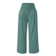 thumbnail image 6 of LADIGASU Girls Pants Casual Smocked High Waist Pant Loose Wide Leg Long Trousers 4-14 Years, 6 of 7