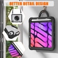 thumbnail image 5 of XYX For iPad Mini 7th/6th Gen Case 8.3 inch 2024/2021, 360 Rotating Hand Grip, Shoulder Strap, Heavy Duty Drop Protection, Transparent, 5 of 7