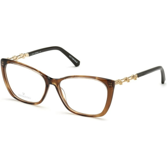 Swarovski Soft Rectangular Eyeglasses SK5383 047 Brown Melange 54mm